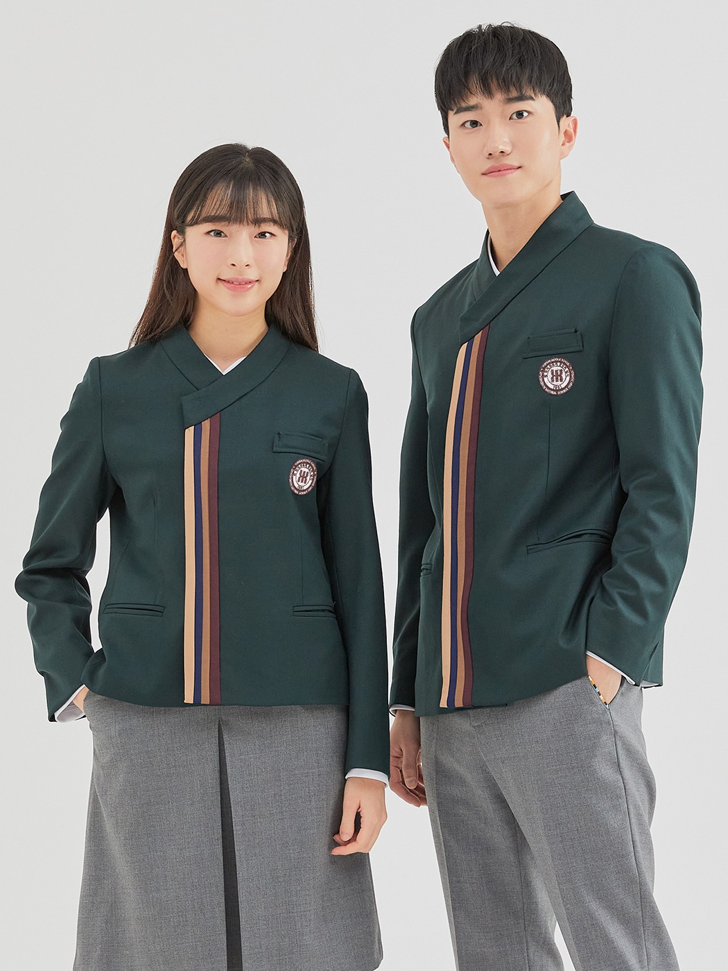 경북자연과학고등학교 남녀공용 색동 목판깃 덧저고리 UM43G851
